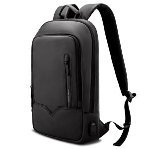 8228：HEROIC KNIGHT 15.6" Laptop Backpack for Men with USB Charger, Lightweight Durable Bag for Business Travel-Black