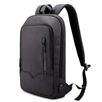 8228：HEROIC KNIGHT 15.6" Laptop Backpack for Men with USB Charger, Lightweight Durable Bag for Business Travel-Black