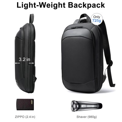 8787s：HEROIC KNIGHT Waterproof Expandable 15.6" Laptop Backpack for Men, Black